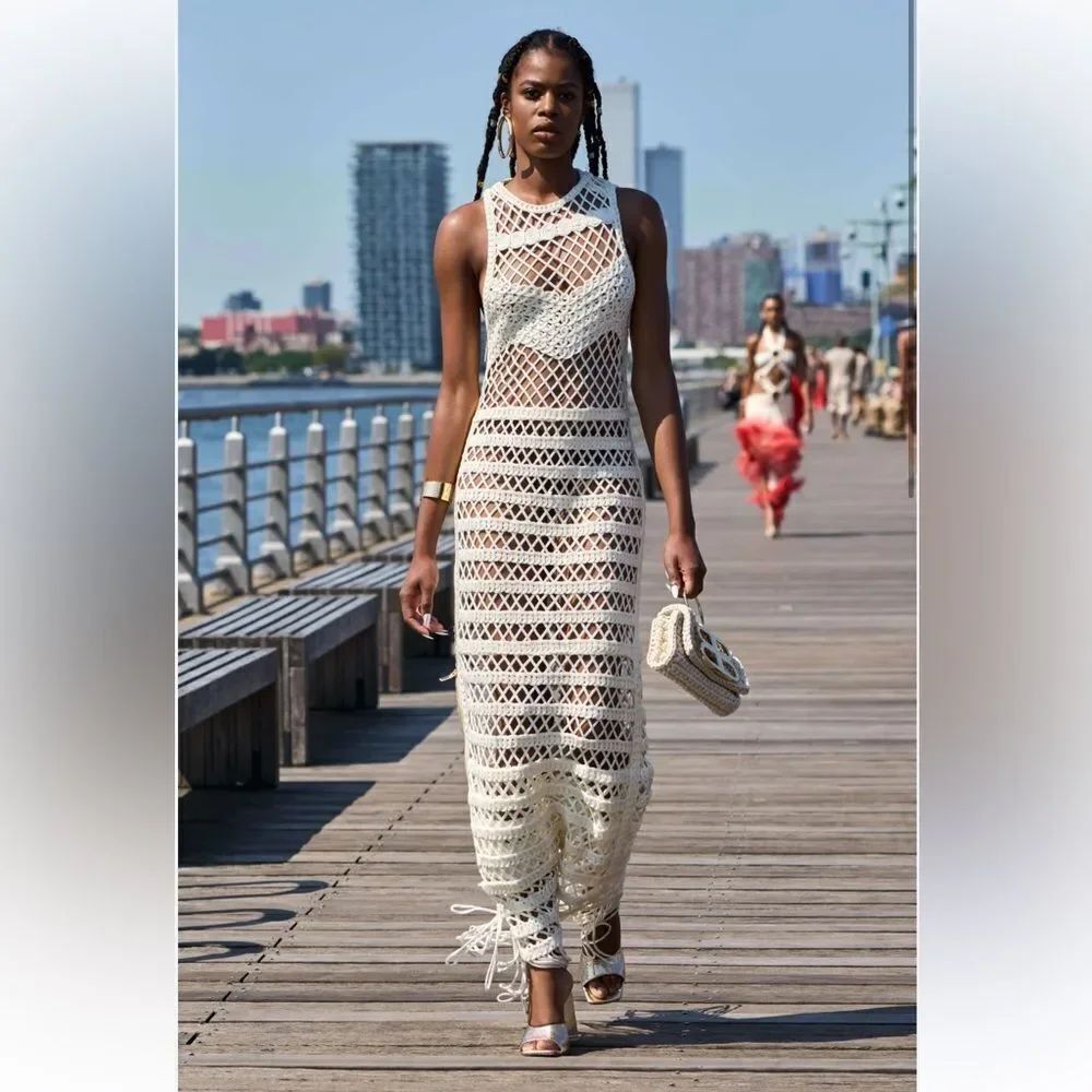 Bronx and Banco Amari Crochet Maxi Dress Runway S/S 2023